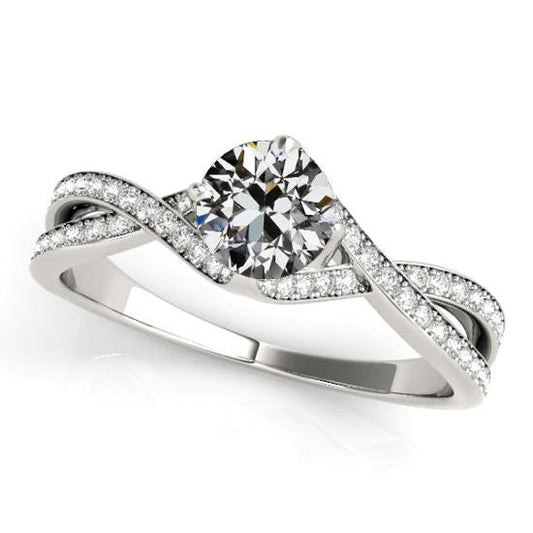 natural round diamond 3.50ct ring front view