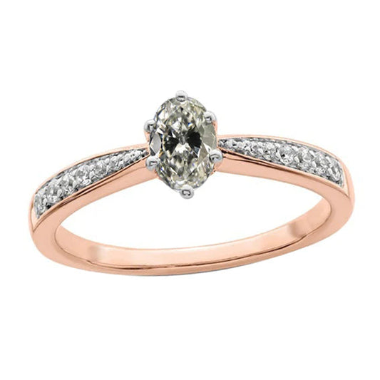 natural round diamond 3.25ct ring front view