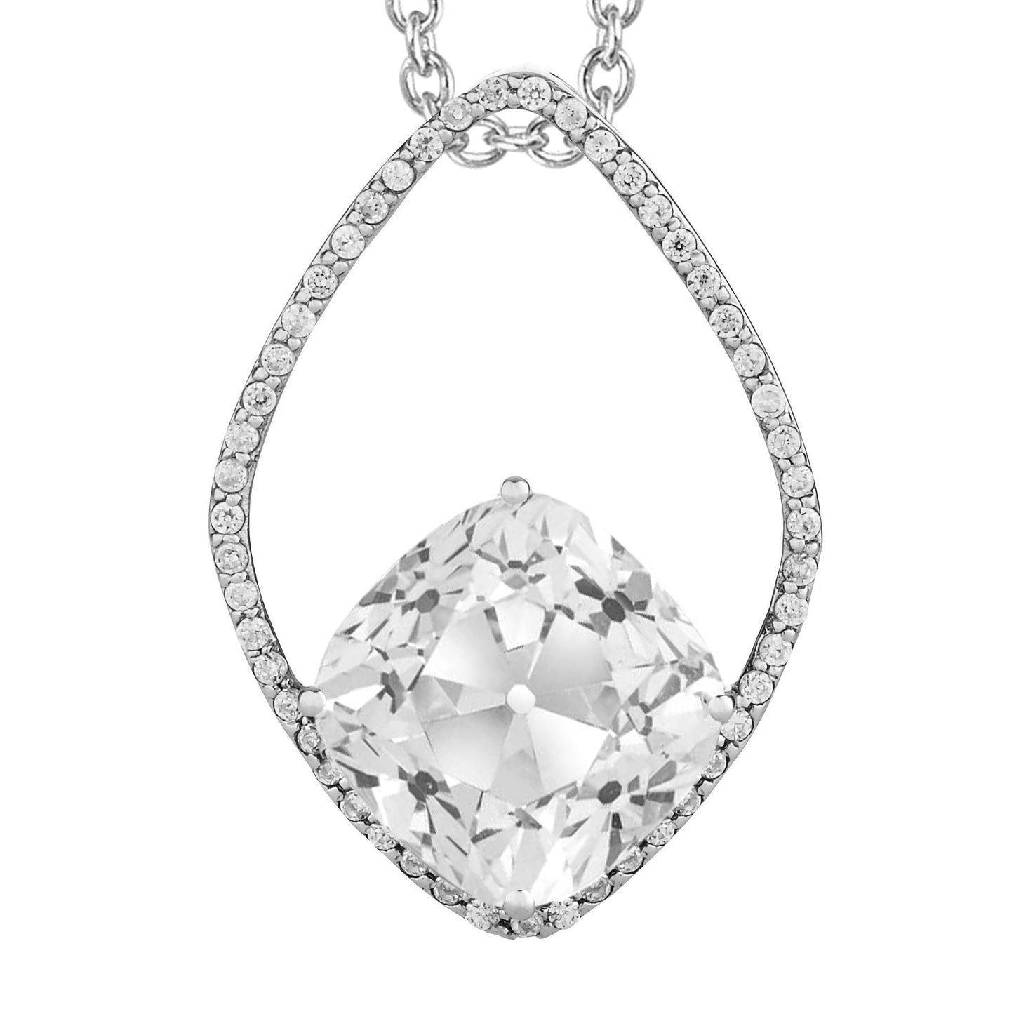 Cushion Cut Diamond ring in 14K White Gold – main view