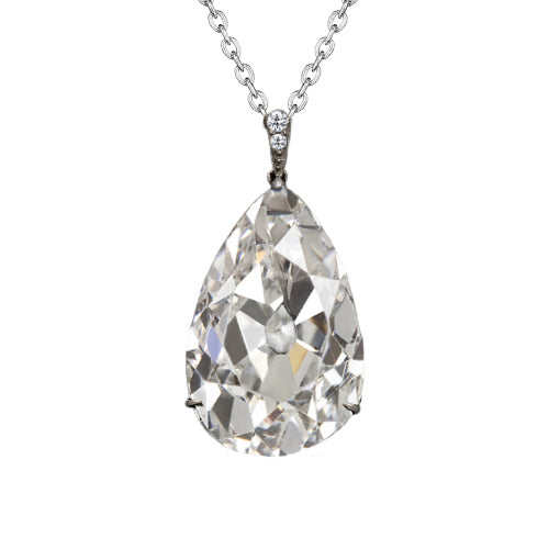 Earth-Mined Fine Diamond Drop Pendant – main view