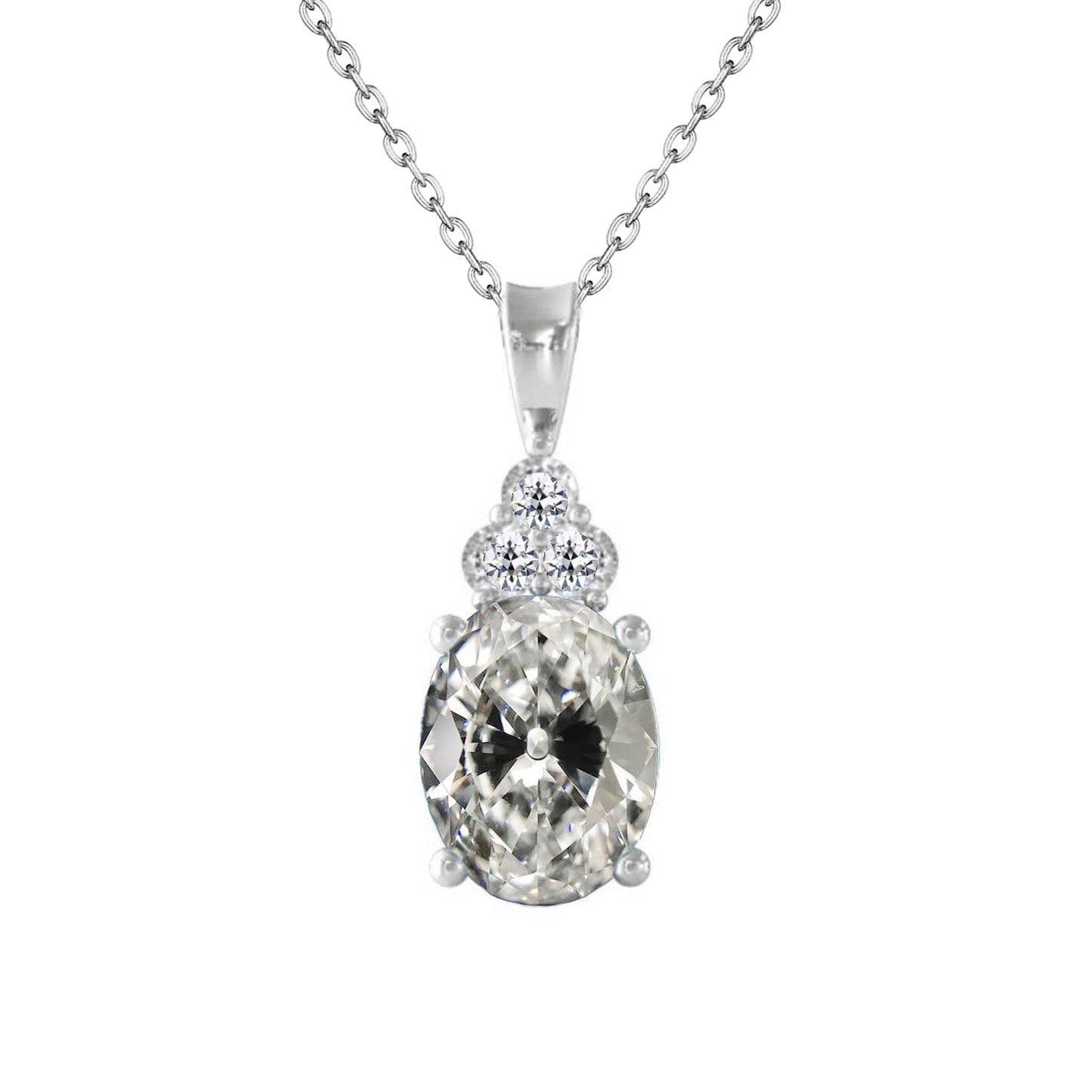 Drop Pendant 14K White Gold with Diamond – main view