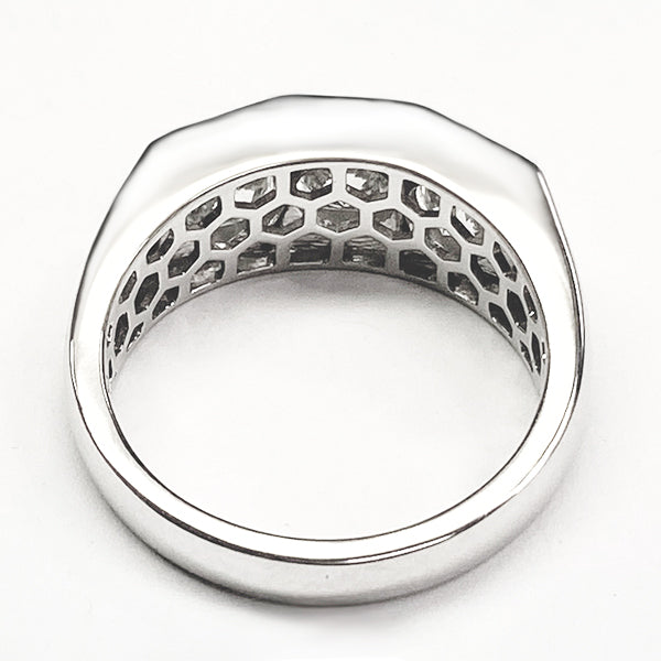 Gold Mens Diamond Ring Round Cut Lab Grown 10K Gents Jewellery
