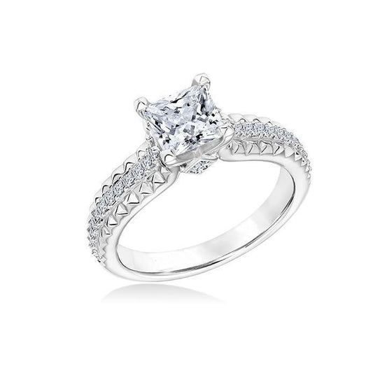 Gorgeous 3.20 Carats Princess Cut Natural Diamond Engagement Ring