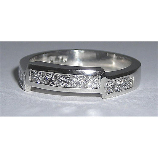 Gorgeous Natural 2.20 Carats White Gold 14K Princess Diamond Band