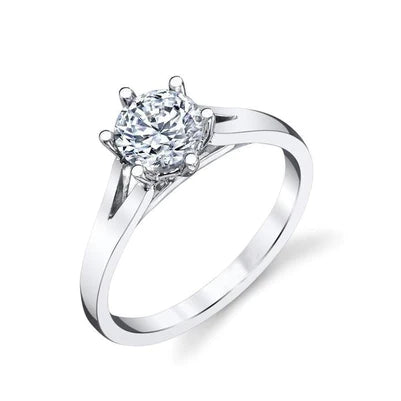natural round diamond 2.50ct ring front view