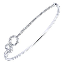 Gorgeous Round Cut 3.25 Ct Genuine Diamonds Bangle White Gold 14K