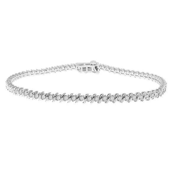 Gorgeous Round Cut 6.50 Ct Real Diamonds Tennis Bracelet White Gold 14K