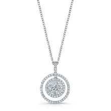 Gorgeous Round Real Natural Earth Mined Diamond Pendant Necklace 2 Carats White Gold