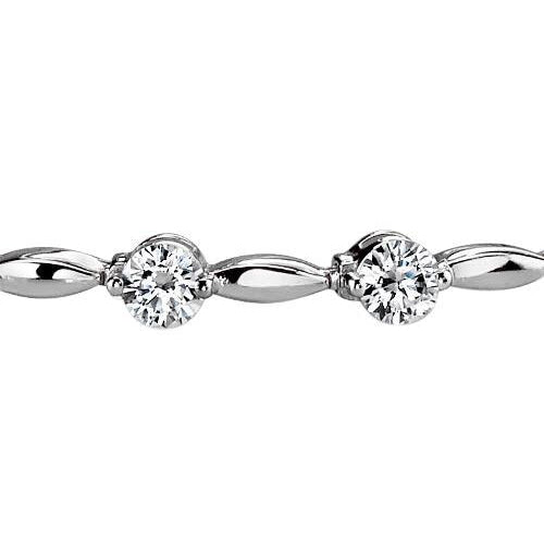 Gorgeous Round Real Diamond Tennis Bracelet White Gold Jewelry 3 Carats