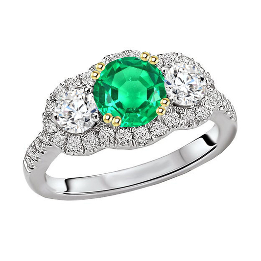 Premium Fine Emerald Gemstone Ring 2.50 ct – main view
