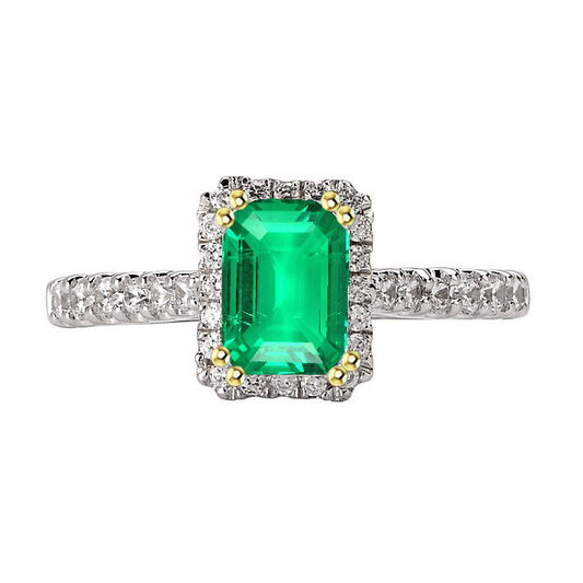 Genuine Fine Emerald Gemstone Ring – main view
