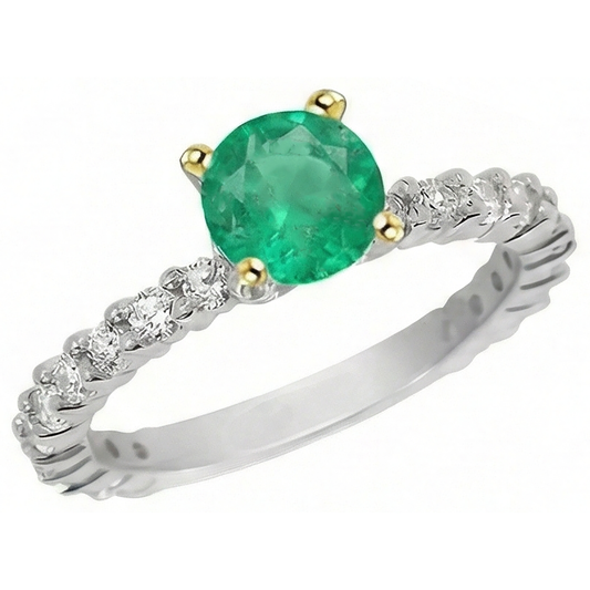 Handcrafted Colored Stone Ring 2.50 ct – front view