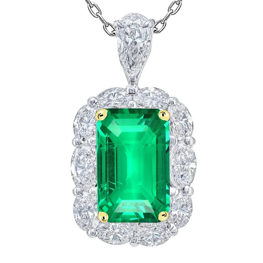 Designer Emerald Precious Stone Pendant 6 ct – main view
