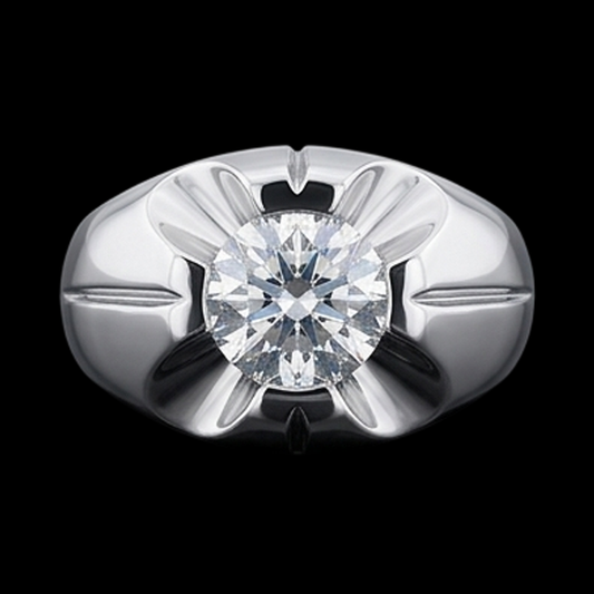Gypsy 2.50 Carat Round Natural Earth Mined DIAMOND ( NOT LAB GROWN ) Solitaire Ring White Gold 14K