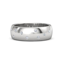 Gypsy Set Round Genuine Diamond Band 0.90 Carats White Gold 14K Men's Ring