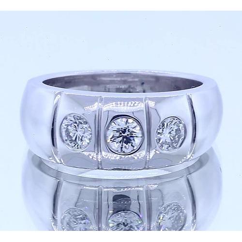 Gypsy Three Round Genuine Diamond Anniversary Band Jewelry