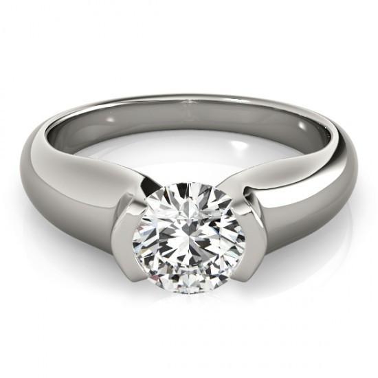 1 Carat Natural Diamond Solitaire Engagement Ring White Gold 14K