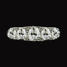 Half Eternity Band 5 Stone Old Mine Cut Real Diamonds 5.50 Carats Gold 14K