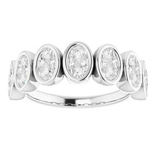 Half Eternity Band Oval Old Cut Real Diamond 7 Stone Bezel Set 10.50 Carats