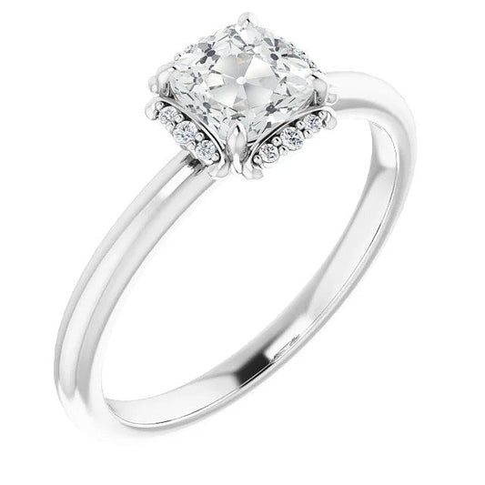 natural round diamond 4.25ct ring front view