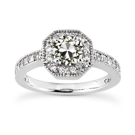natural round diamond 3.75ct ring front view