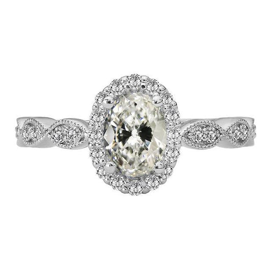 natural round diamond 5ct ring front view