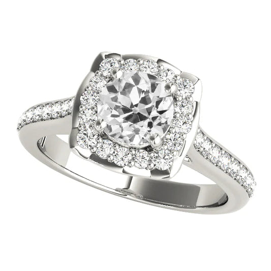 natural round diamond 3.50ct ring front view