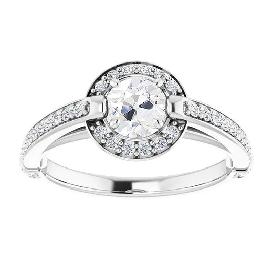 natural round diamond 1.50ct ring front view