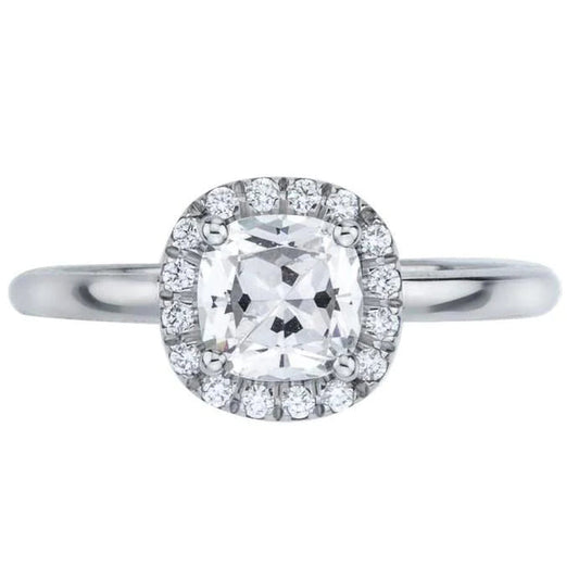 natural round diamond 2.30ct ring front view