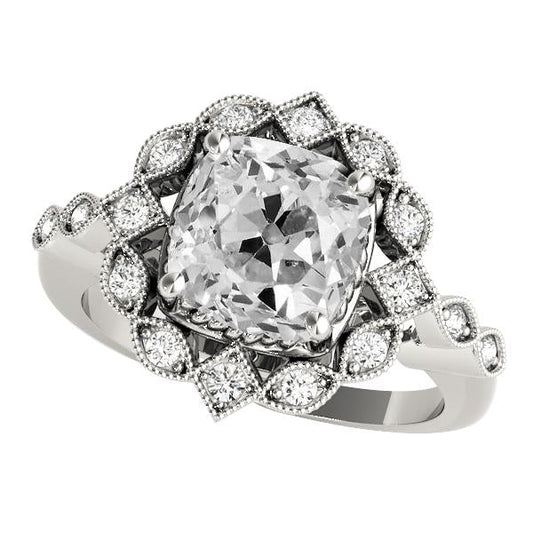 natural round diamond 8.50ct ring front view