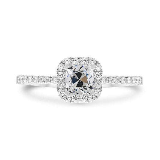 natural round diamond 4ct ring front view