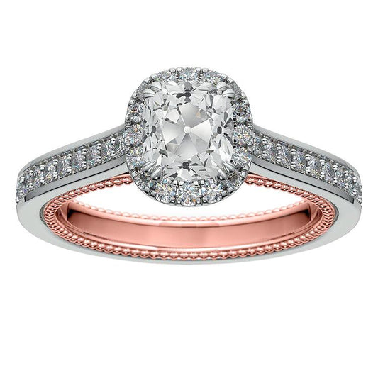 natural round diamond 4.75ct ring front view