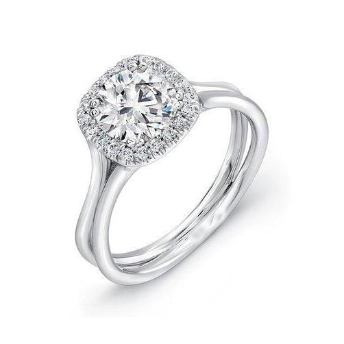 natural round diamond 1.72ct ring front view