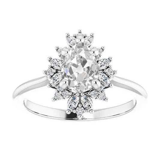 natural round diamond 4.15ct ring front view