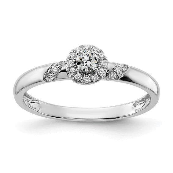 Halo Engagement Ring Round Old Miner Real Diamond 1.50 Carats 14K Gold