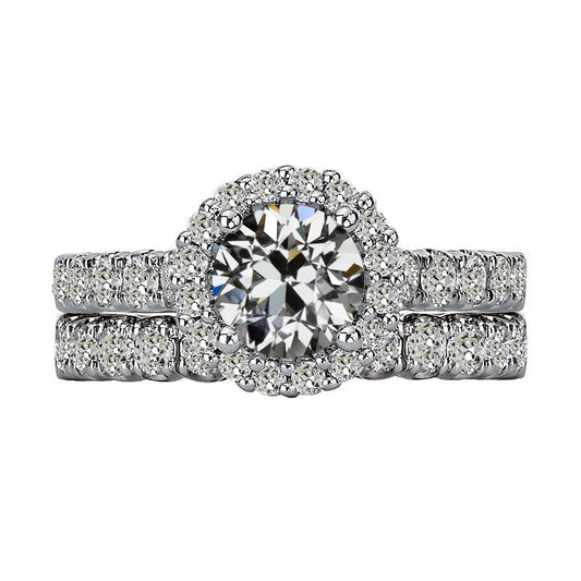 natural round diamond 7ct ring front view