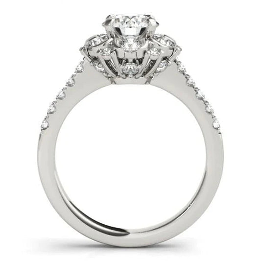 natural round diamond 2.00ct ring side angle