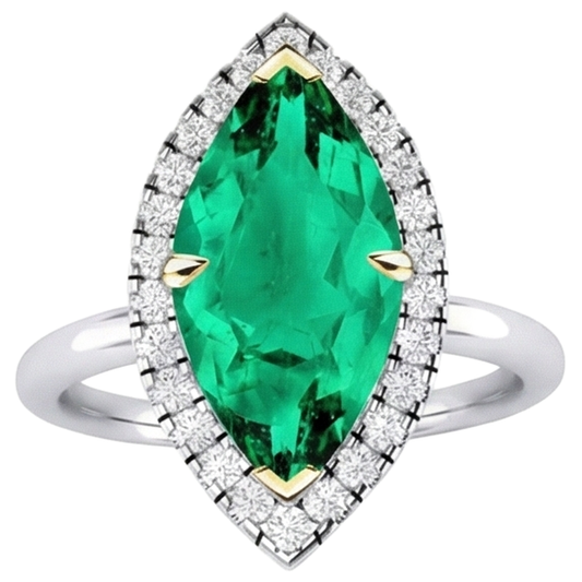 Brilliant Colored Stone Ring 3 ct – front view