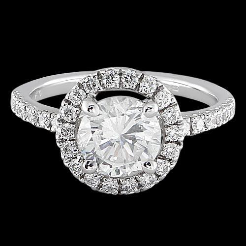 natural round diamond 1.50ct ring side angle