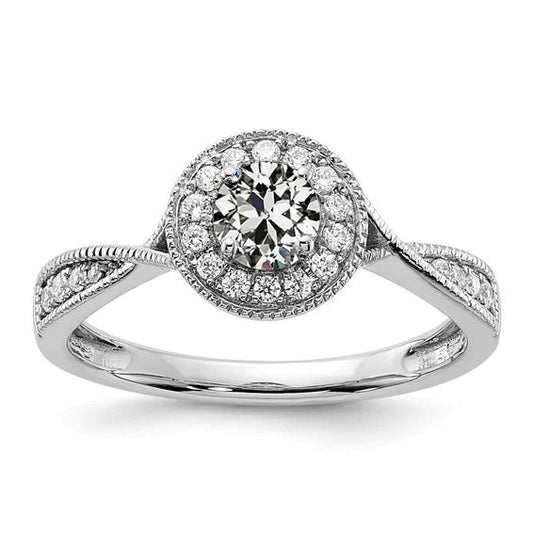 natural round diamond 2.50ct ring front view