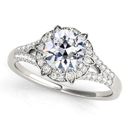 natural round diamond 4.50ct ring front view