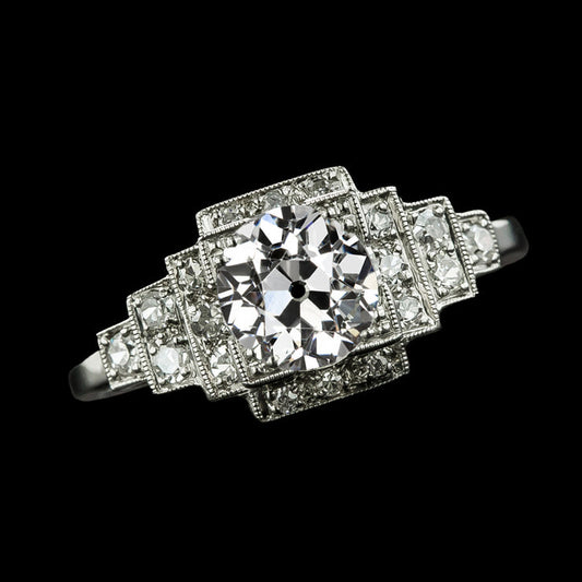 natural round diamond 3.50ct ring front view