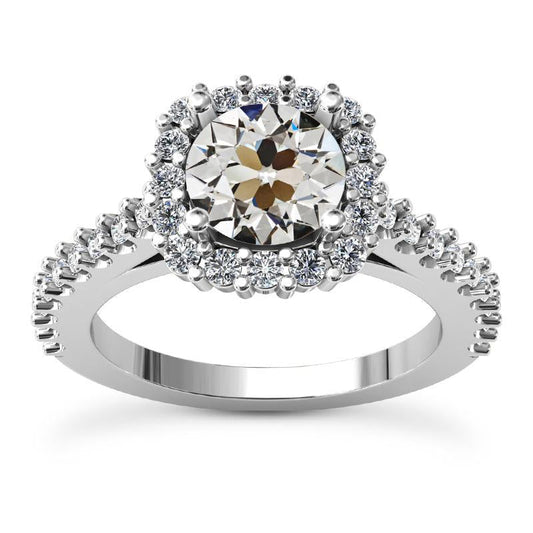 natural round diamond 5.75ct ring front view