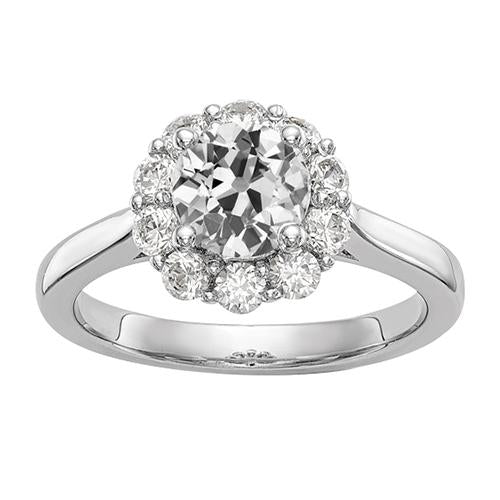 natural round diamond 2.75ct ring front view