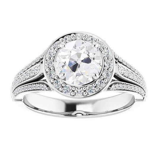 natural round diamond 5.50ct ring front view