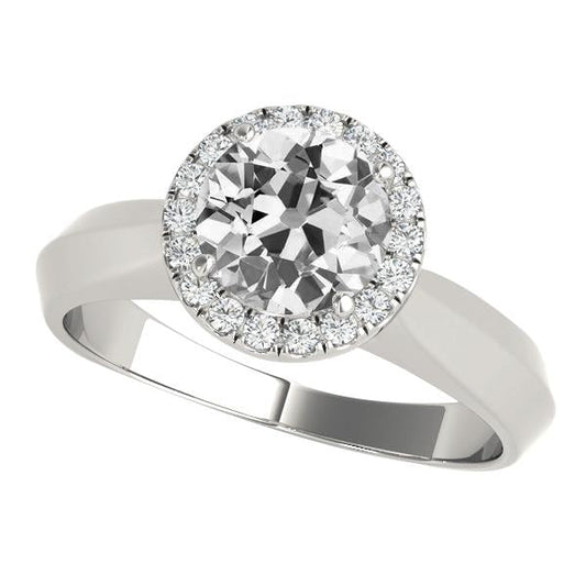 natural round diamond 4.75ct ring front view