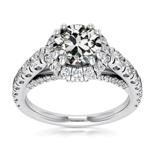 natural round diamond 5.50ct ring front view