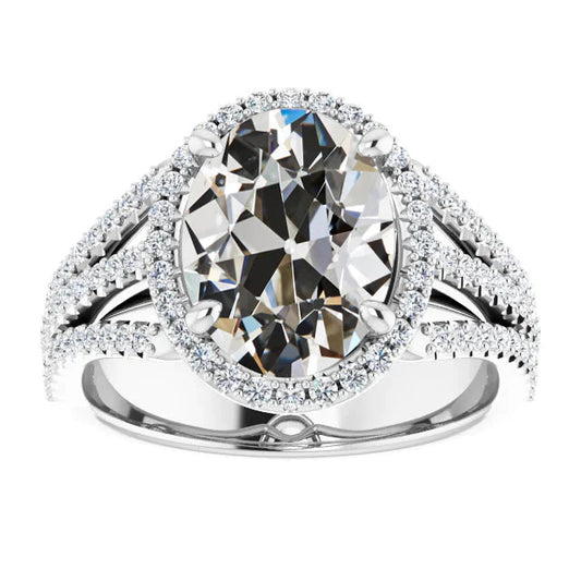 natural round diamond 8.75ct ring front view