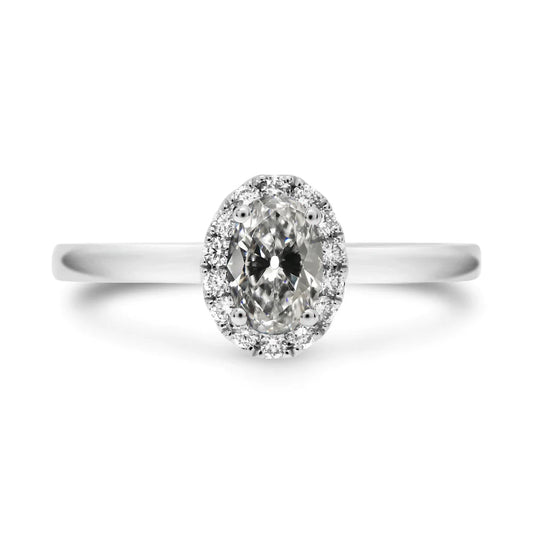 natural round diamond 3.50ct ring front view
