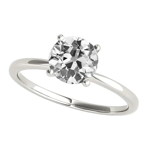 natural round diamond 5ct ring front view